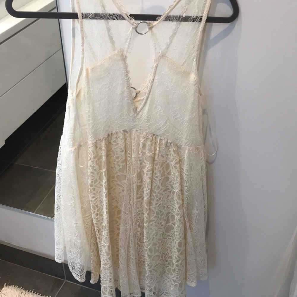 white/cream dress